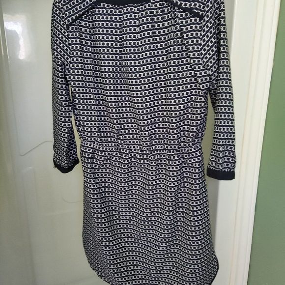 Maison Coupe, size US 4, dark navy / black and white chain design - Picture 2 of 5